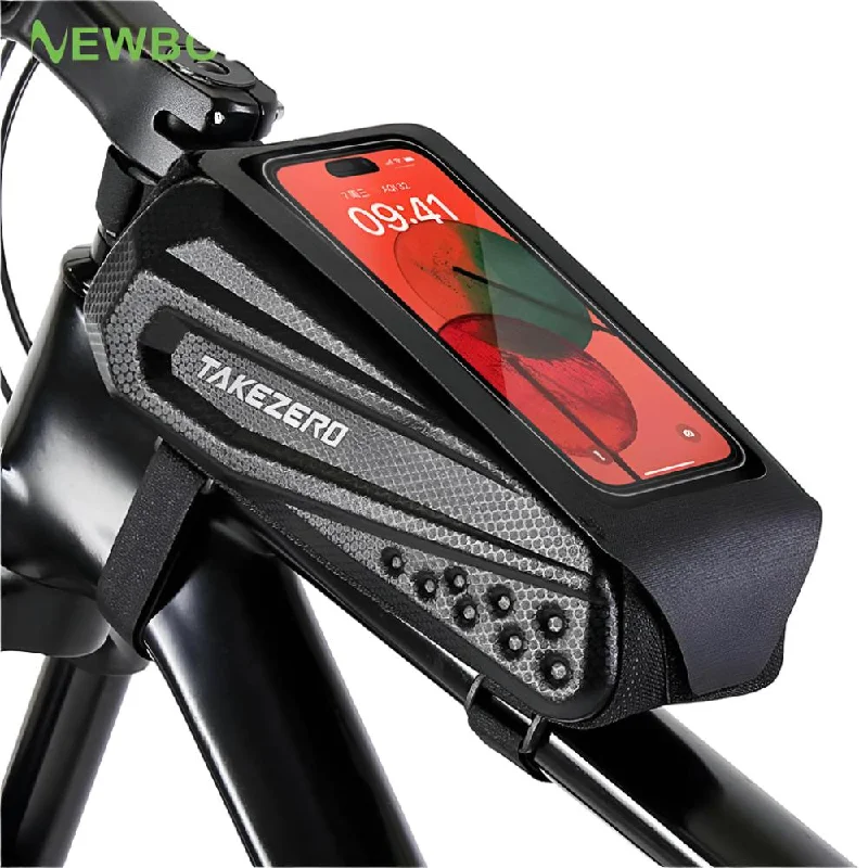 NEWBOLER Bicycle Bag Waterproof Touch Screen Cycling Bag Top Front Tube Frame MTB Road Bike Bag 7.2 Phone Case Bike Accessories