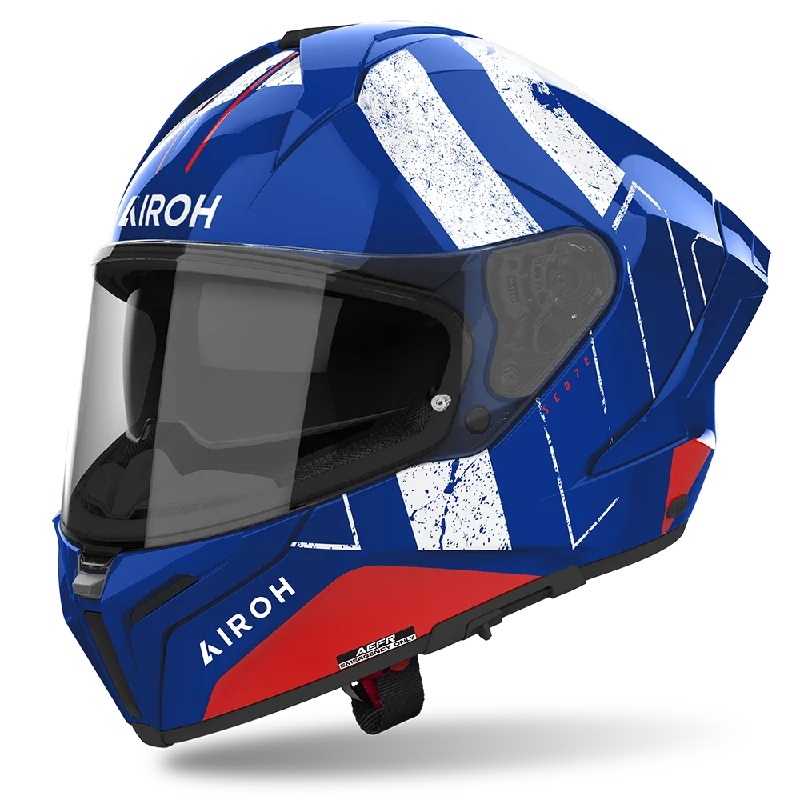 AIROH MATRYX HELMET - SCOPE BLUE/RED GLOSS