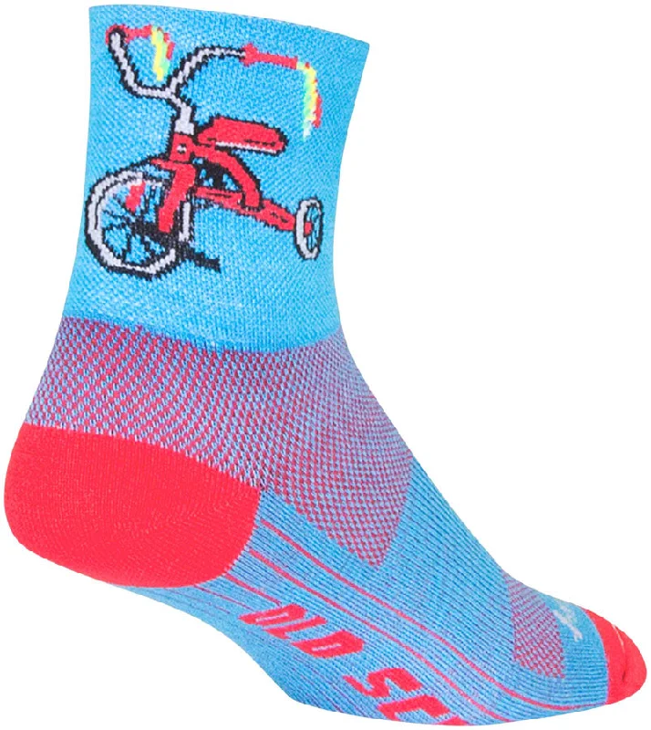 SockGuy Classic Trike Socks - 4" Blue/Red Small/Medium