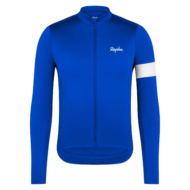 Maglia maniche lunghe Rapha Core - Blu bianco