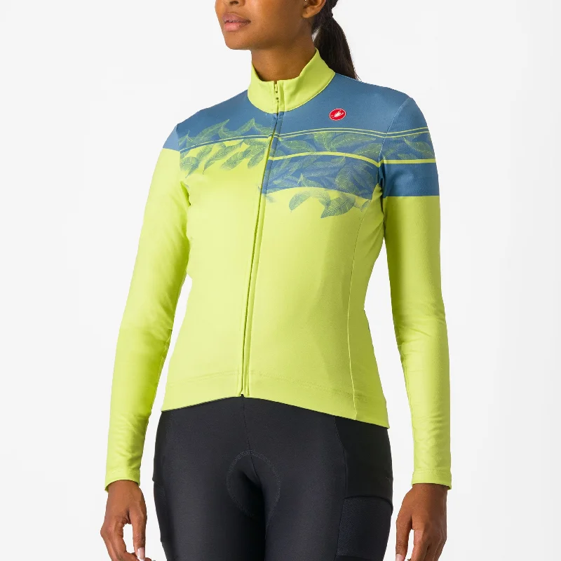 Maglia donna maniche lunghe Castelli Unlimited Thermal - Giallo