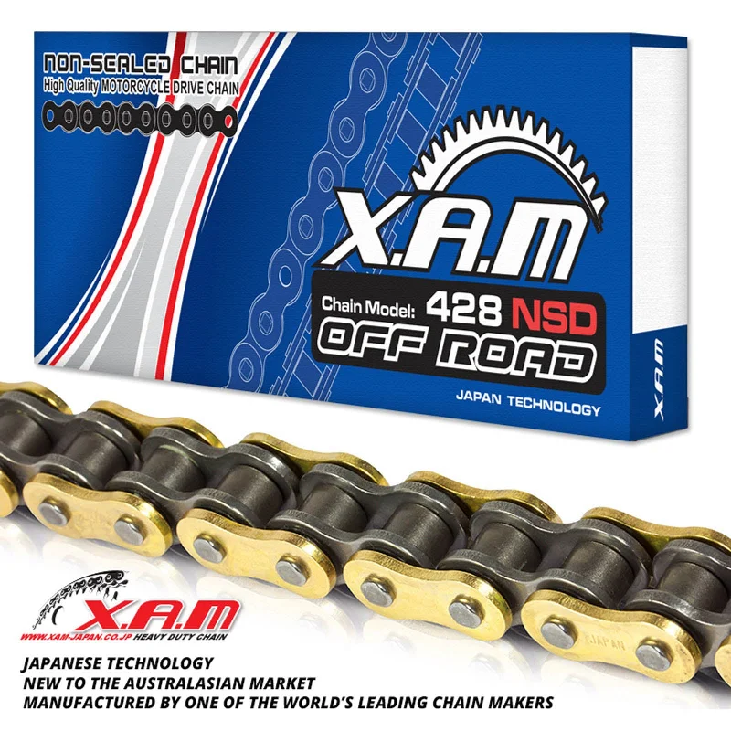 XAM 428NSD Non-Sealed Chain - Gold / Black (120L)