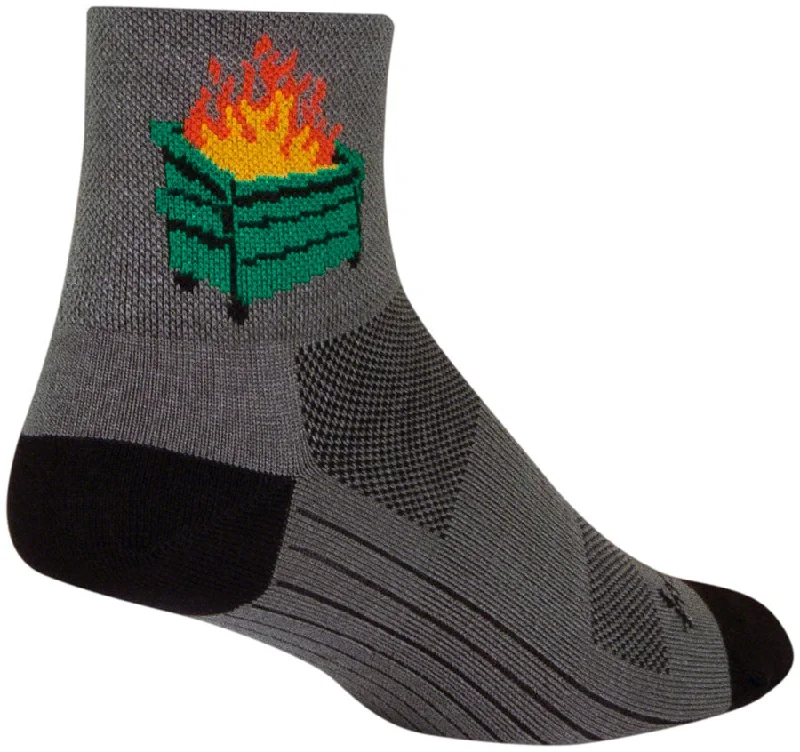 SockGuy 2020 Classic Socks - 3" Gray/Black Small/Medium