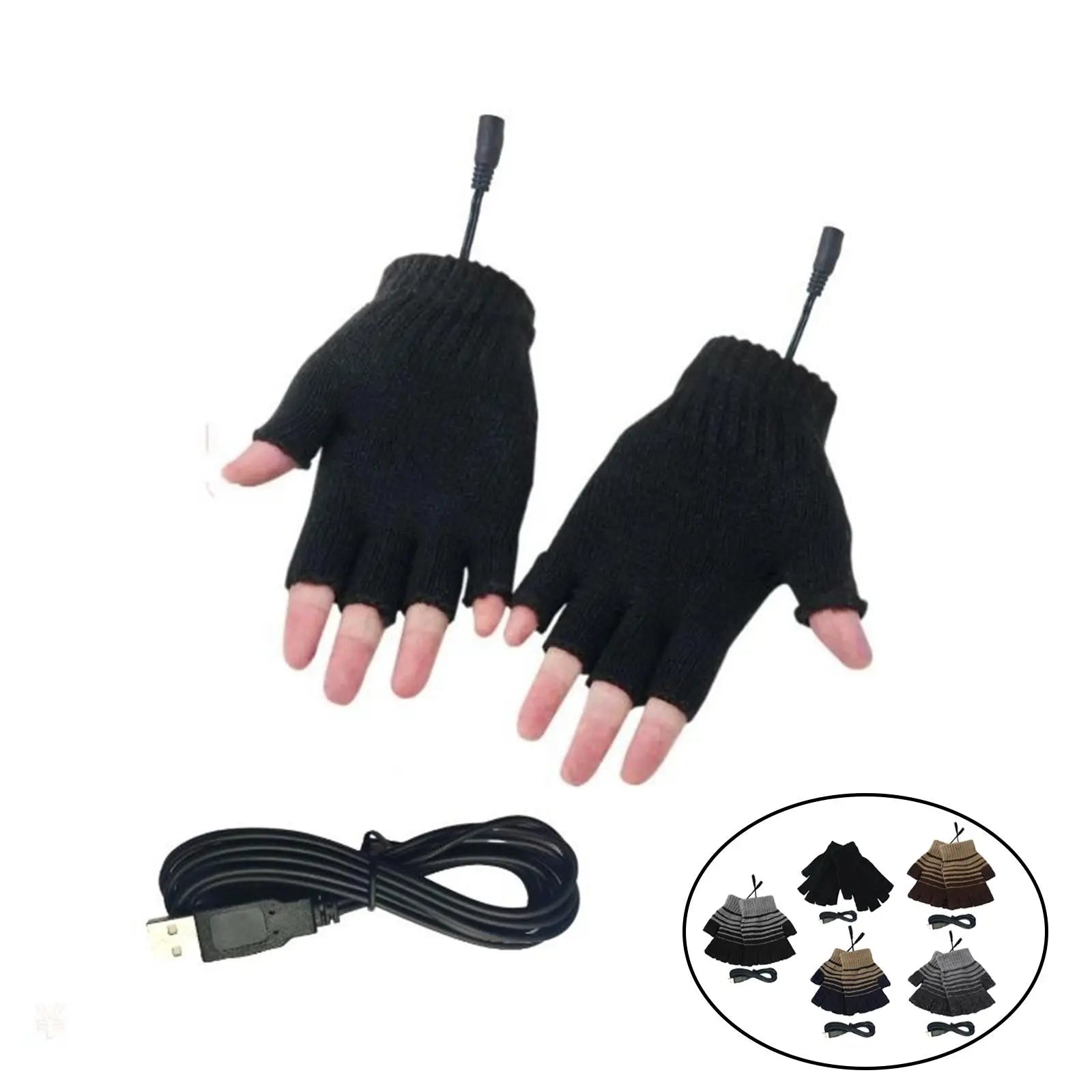 USB Heated Gloves, Rechargeable Electric Battery Heated Gloves for Climbing Hiking, Winter  Thermal Heated Gloves