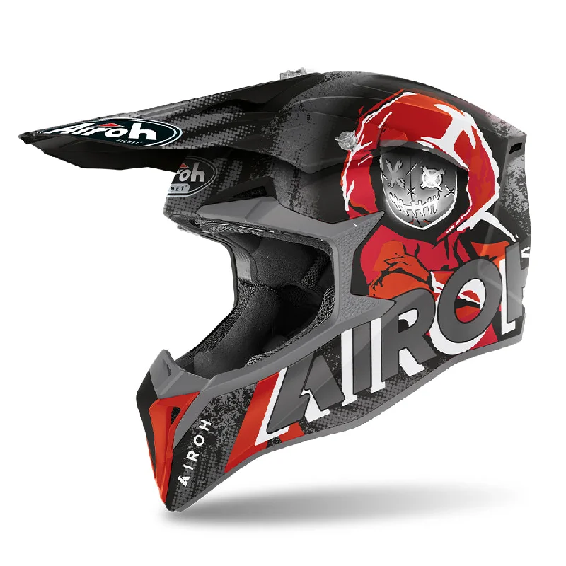 AIROH WRAAP HELMET -  ALIEN RED MATT