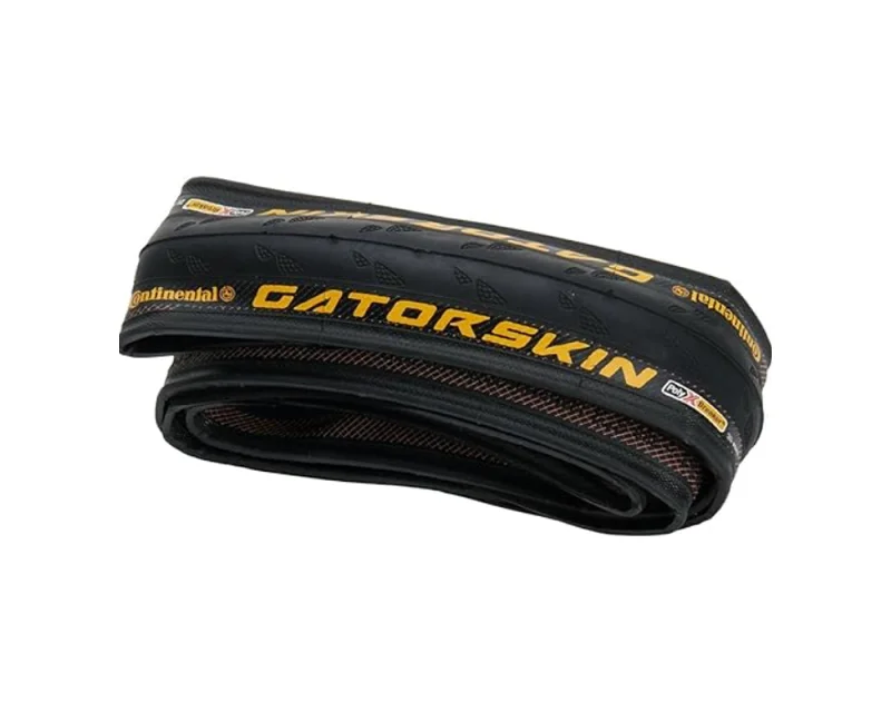 CONTINENTAL GATORSKIN TIRE - 700 X 28 CLINCHER FOLDING BLACK POLYX BREAKER