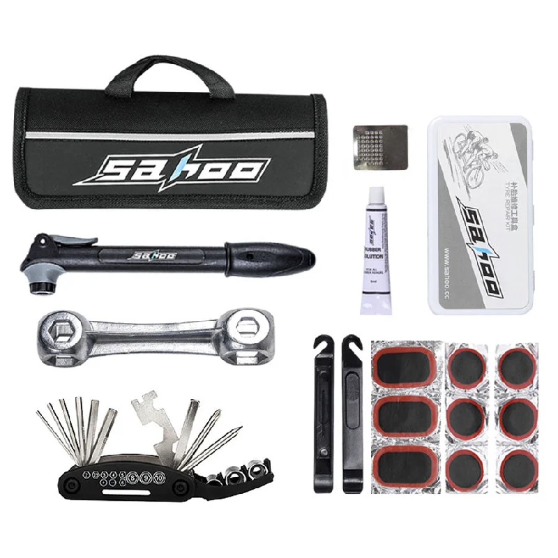 bicycle tire repair kit sets multifunction mountain road bike repair tools with  bike pump