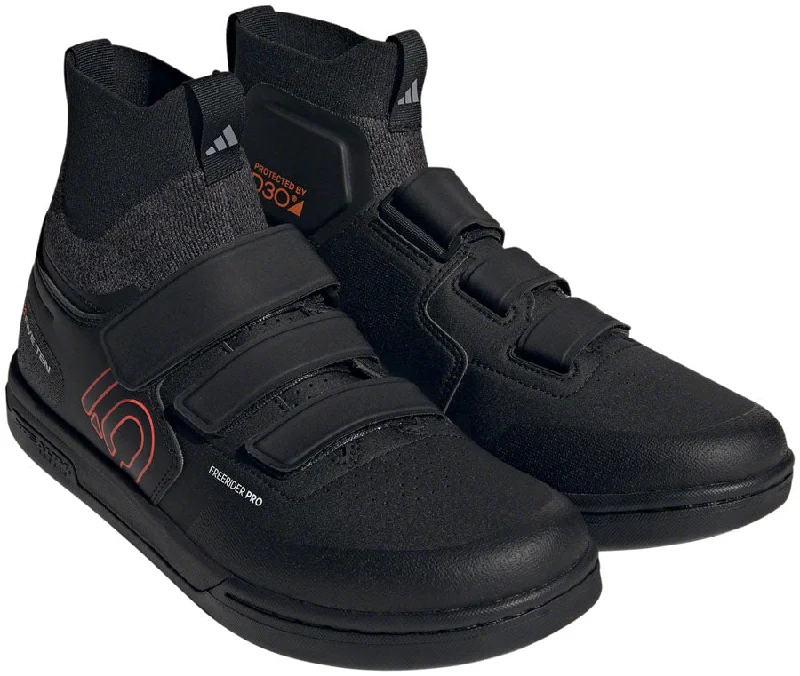 Five Ten Freerider Pro Mid VCS Flat Shoes - Mens Core BLK/Solar Red/Gray Three 10