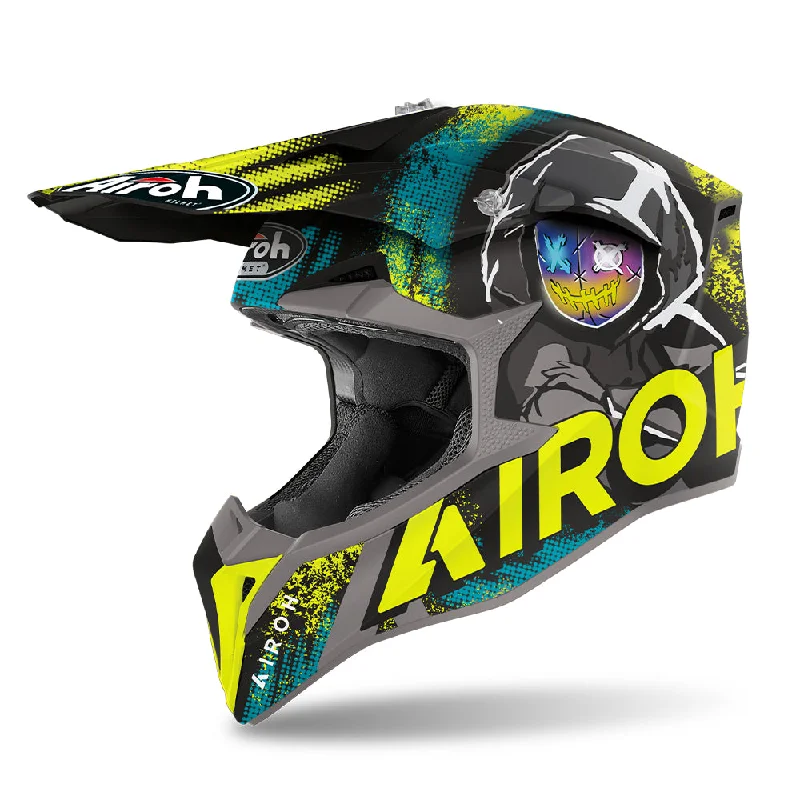 AIROH WRAAP HELMET -  ALIEN YELLOW MATT