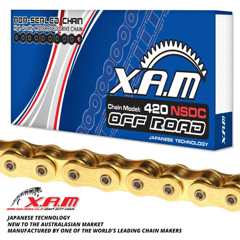 XAM 428NSD Non-Sealed Chain - Gold / Black (130L)