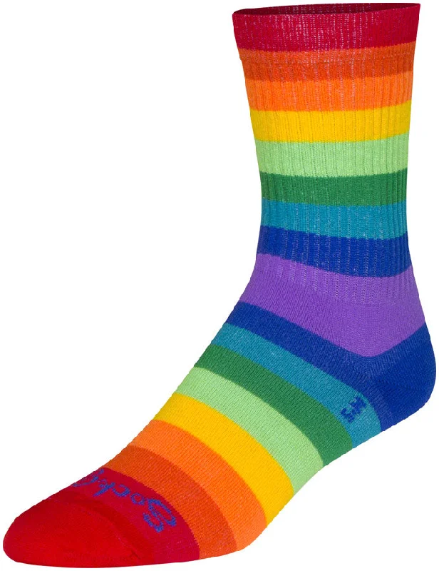 SockGuy Crew Fabulous Socks - 6" Rainbow Large/X-Large