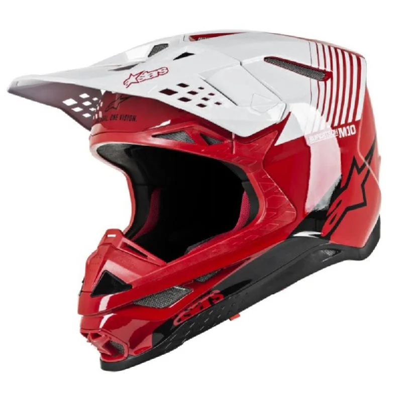 ALPINESTARS S-M10 DYNO HELMET - GLOSS RED/WHITE