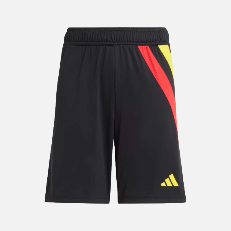 Adidas Fortore 23 Kids Unisex Shorts (5-16 Years) -Black/Team Collegiate Red/Team Yellow/Team Green