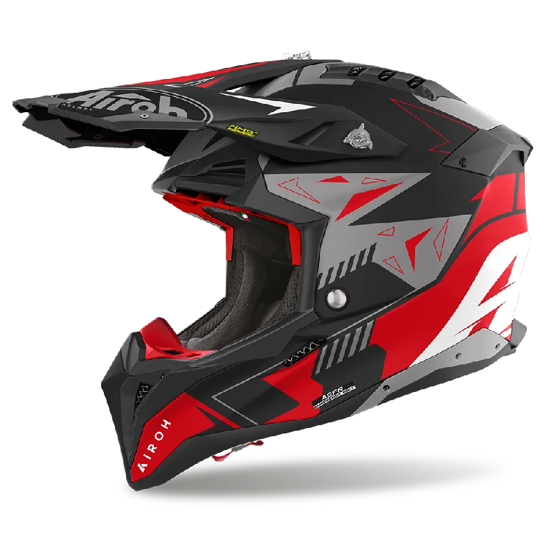 AIROH AVIATOR 3 HELMET - SPIN RED MATT