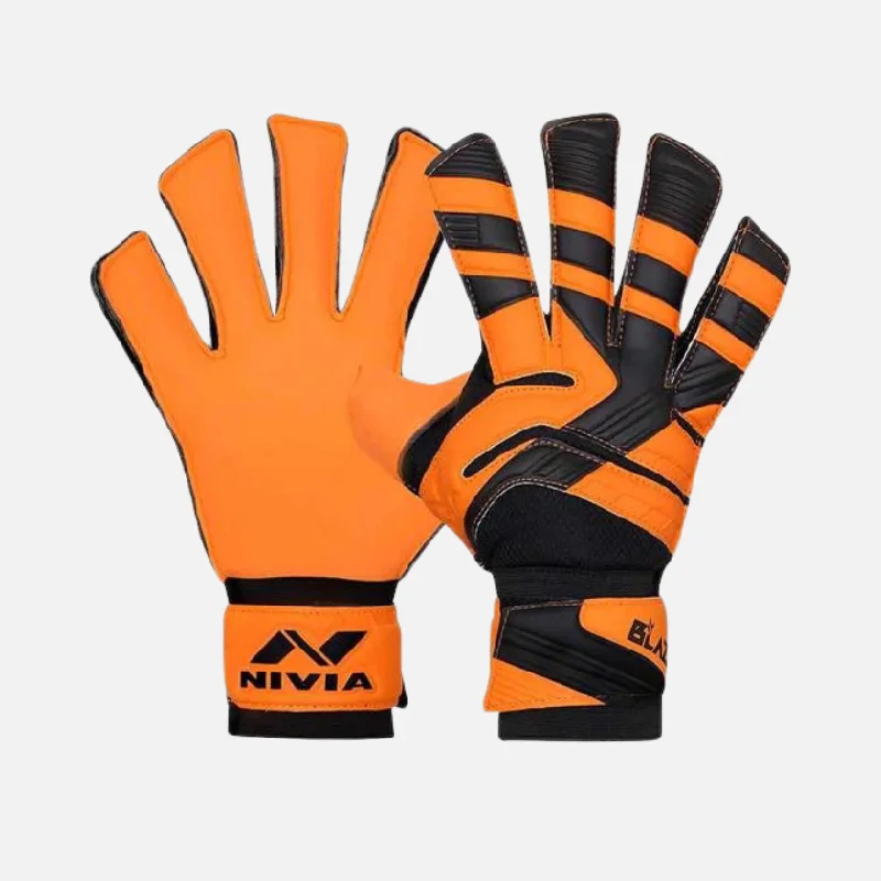 Nivia Blaze Goal Keeper Gloves -Orange/Black