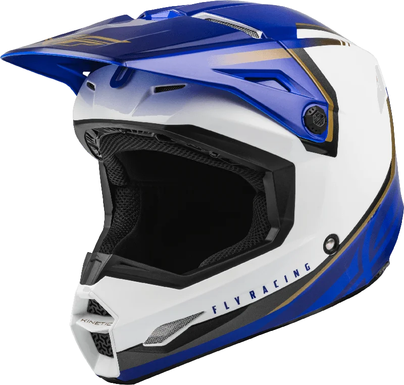 FLY 2024 YOUTH KINETIC VISION ECE HELMET - WHITE/BLUE