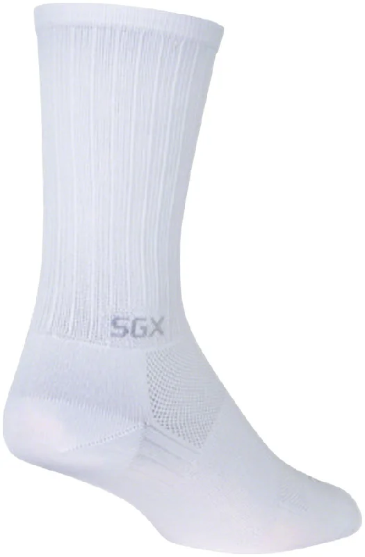 SockGuy SGX White Socks - 6" White Large/X-Large