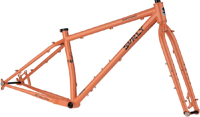 Surly Karate Monkey Frameset - 27.5" Steel Peach Salmon Sundae X-Large