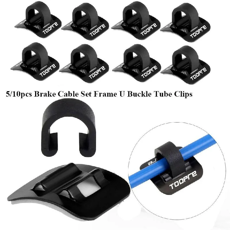 5/10pcs Bicycle Shifter Line Accessories Bike Oil Tubes Tube Clip Guide Fixed Clamp Frame U Buckle Conversion Trap Adapter