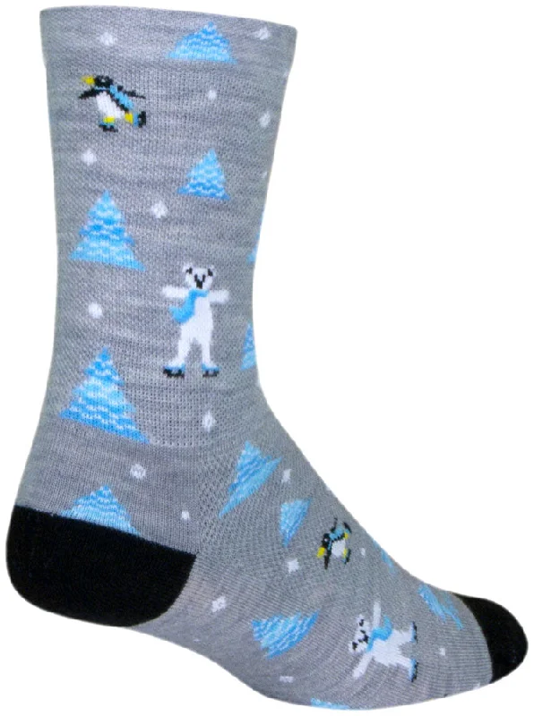 SockGuy Snow Day Wool Sock - 6" Small/Medium