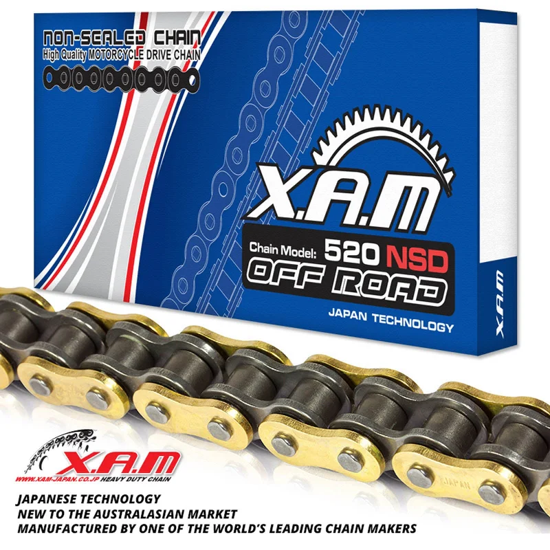 XAM 520NSD Non-Sealed Chain - Gold / Black (114L)