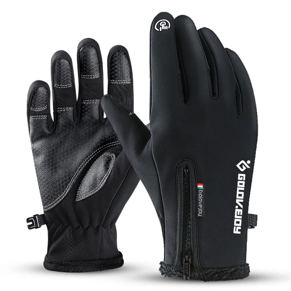 Cycling Gloves Moto Gloves Winter Thermal Fleece Lined Winter Water Resistant Touch Screen Non-slip Motorbike Riding Gloves