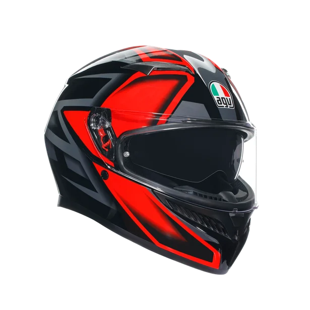 AGV K3 HELMET - COMPOUND BLACK/RED