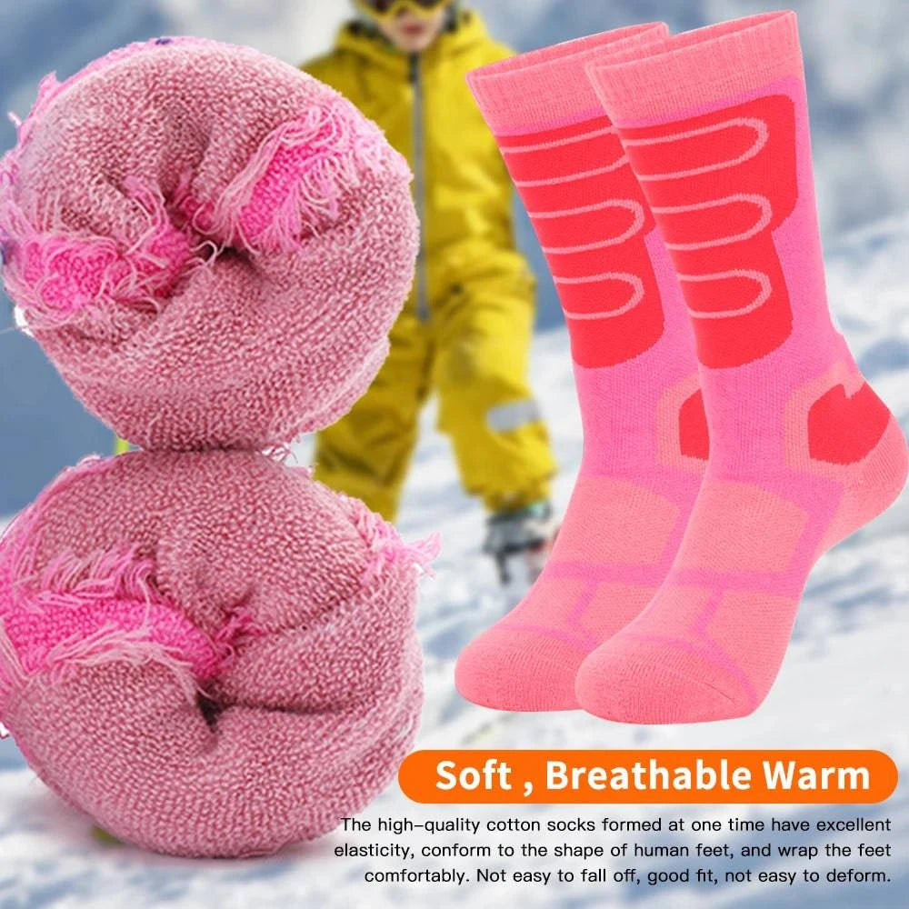 Children's Ski Socks Warm Winter Socks Thermal Ski Socks for Kids Boys and Girls