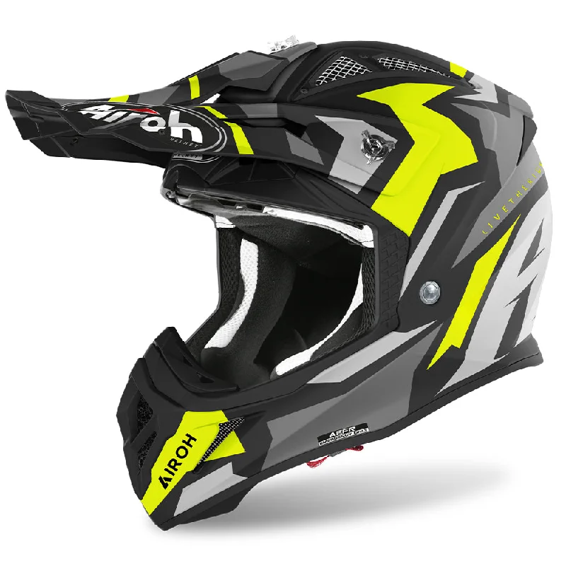 AIROH AVIATOR ACE HELMET - SWOOP YELLOW MATT