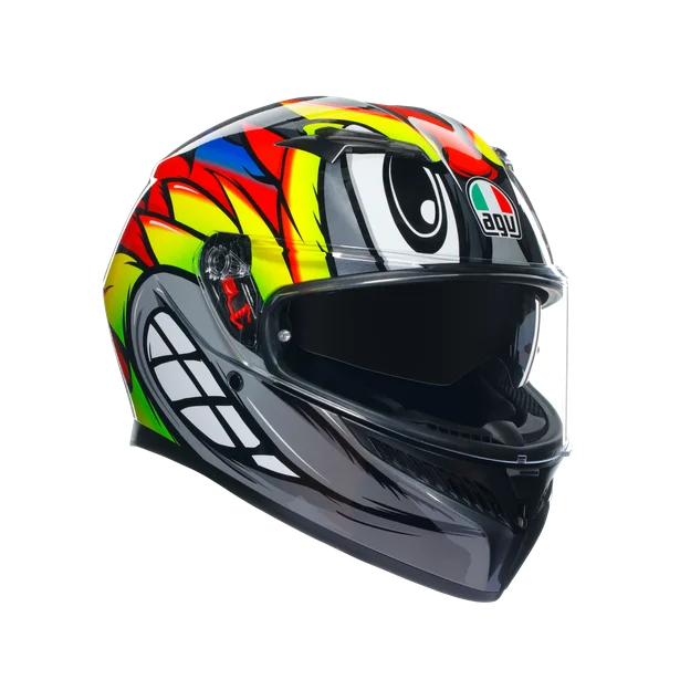 AGV K3 HELMET -  BIRDY 2.0 GREY/YELLOW/RED