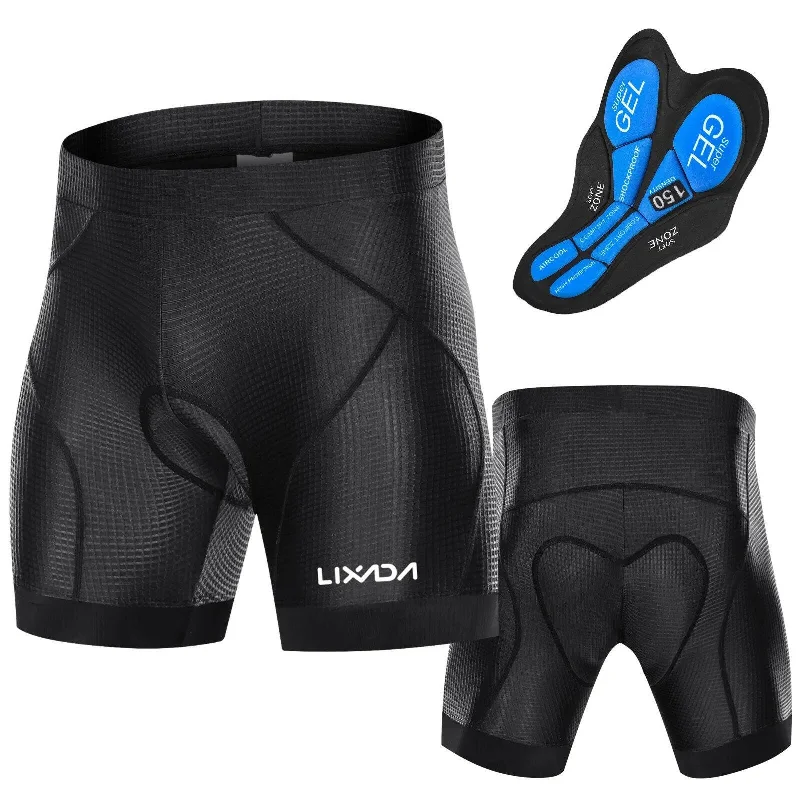 Lixada Cycling Shorts Men's Underpants Mountain Bike Shorts 3D Shockproof Bicycle Padded Underwear Downhill Shorts